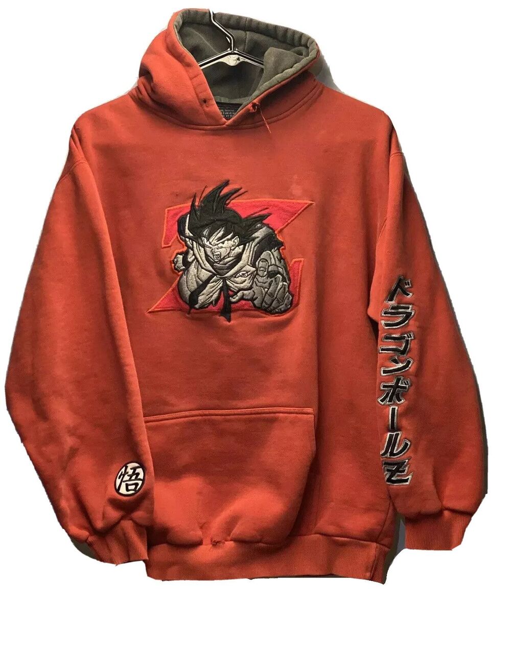 Dragon Ball Z Goku Vintage Hoodie 2002 size XL 26 Long 20 Shoulder To Shoulder